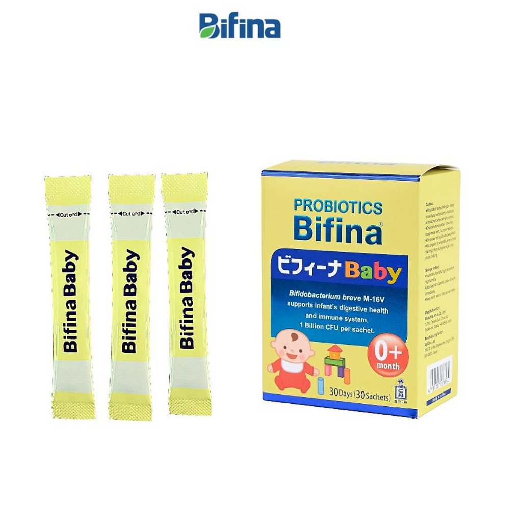 Bifina Baby Nhật Bản - Hộp 30 gói - Phòng ngừa biến chứng cho trẻ sinh non, sinh mổ, dùng sữa công t