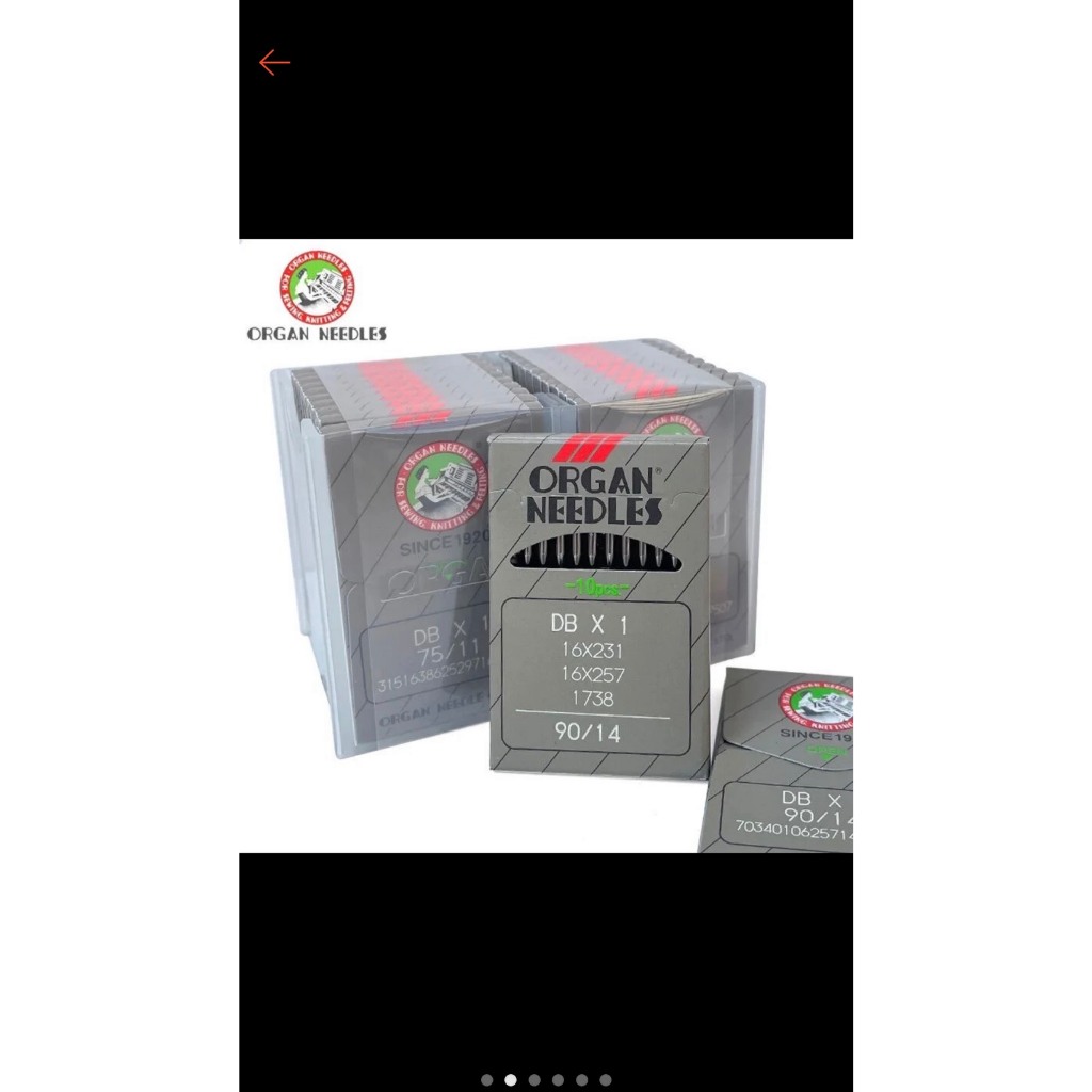 Kim nhật 1 kim DBx1 Organ cái đủ size dùng cho máy may 1 kim công nghiệp (Vỉ 10 cái)