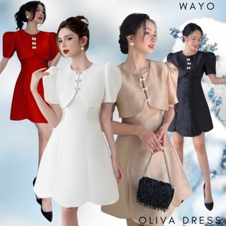 [Oliva Dress] Đầm WAYO tafta phối nơ bướm xinh xắn