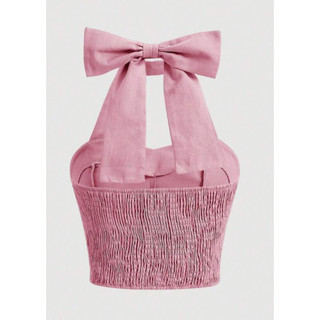 (SẴN XS) CAMI JEANS TOP (PINK)