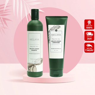 Dầu gội gừng Weilaiya Ginger Zuka Beauty tinh chất gừng kích thích mọc tóc, ngăn ngừa gàu gội 400ml xả 250ml