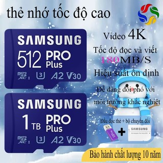 Thẻ nhớ thẻ nhớ tốc độ cao micro sd 128gb 256gb 512gb 1tb thẻ nhớ chuyên dụng bảo hành chất lượng 10 năm 200mb/s
