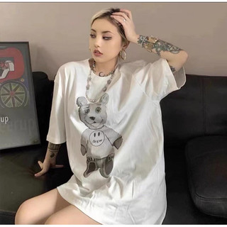 Áo thun phôm rộng nam nữ hình gấu