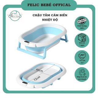 Bồn tắm gấp gọn cho bé bản có cảm biến đo nhiệt độ nước