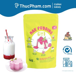 1KG Bột Pudding 6in1 ThucPham.Com Đủ Vị Làm Khúc Bạch, Tàu Hũ Singapore, Flan, Caramen, Panna Cotta