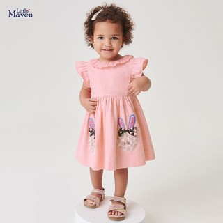 Váy thun hè cotton hồng túi thỏ đáng yêu cho bé gái S1510 - TOPZKIDS