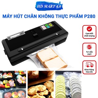 Máy hút chân không thực phẩm P280 hút hàn túi 2 mặt trơn bảo vệ thực phẩm, hút thực phẩm khô, tươi hàn tự động