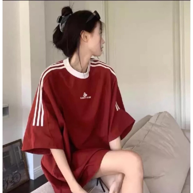 Áo thun phối viền cổ sọc tay thêu AP chất cotton su nhẹ mát | BigBuy360 - bigbuy360.vn