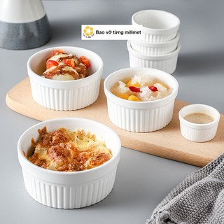 Khuôn sứ làm bánh nướng, cốc caramen, cốc làm bánh, hũ chưng yến, cốc sữa chua, gốm sứ Mai Vàng