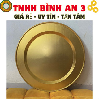 Mâm ăn cơm cỡ 60cm,mâm 10 người ăn chất liệu nhôm mạ vàng công nghệ Anod