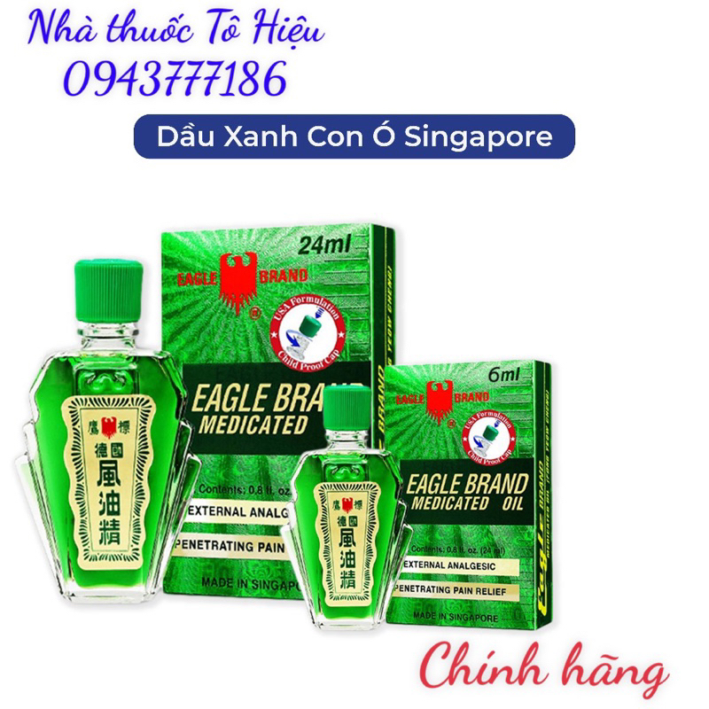 Dầu xanh con ó Eagle Brand 24ml (Chính hãng dầu Singapore - có xuất HD)