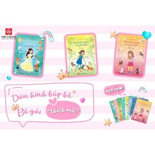 Sách dán hình - dán hình sáng tạo trang phục búp bê - đinh tị