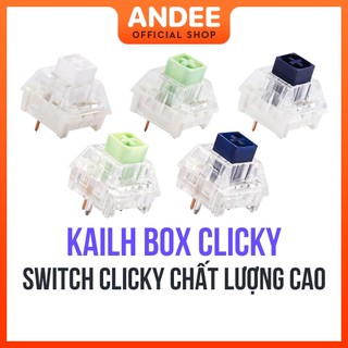 Switch Kailh Box White Jade Navy hệ Clicky bán lẻ công tắc phím cơ chất lượng cao có lube sẵn
