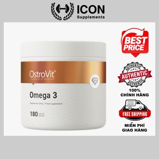 Thực Phẩm Bổ Sung OSTROVIT OMEGA 3 (180 Viên) - Hỗ Trợ Mắt, Tim Mạch và Trí Não