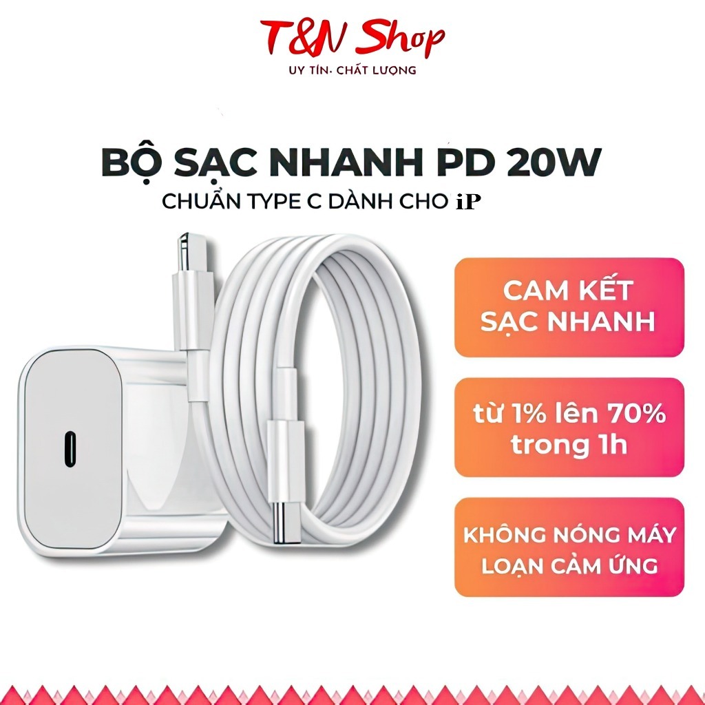 Sạc nhanh PD 20W Không Nóng Máy ,An Toàn Ổn Định bảo hành 12 tháng, TKN