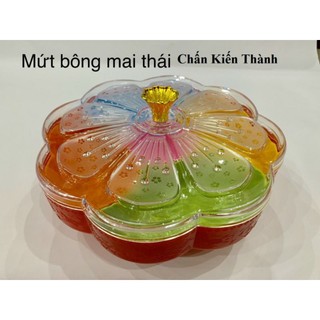 Hộp mứt tết hoa mai đế xoay