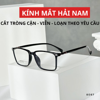 Gọng kính cận nam nữ dáng vuông nhựa dẻo siêu bền mã 8087