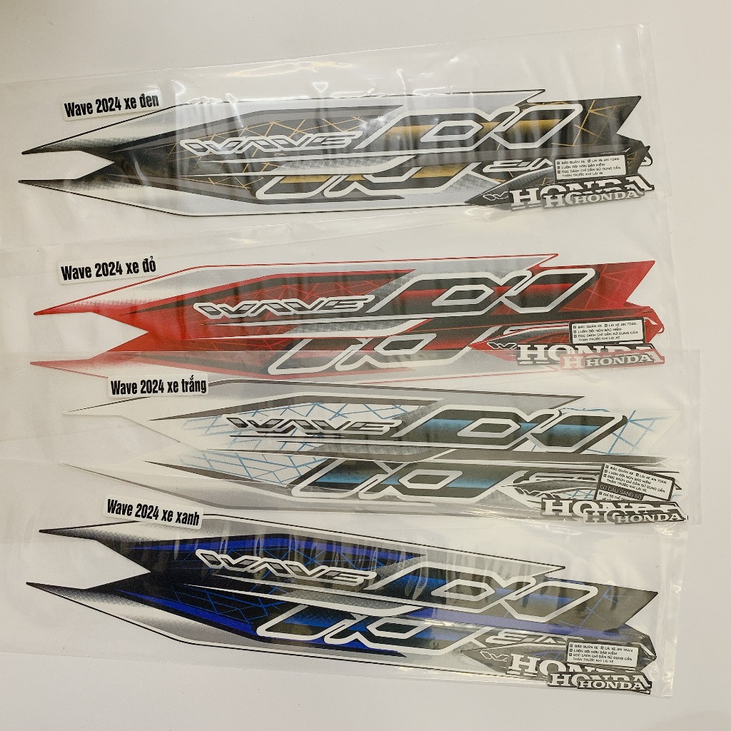 BỘ TEM 3 LỚP FULL XE WAVE ANPHA ĐỜI 2024
