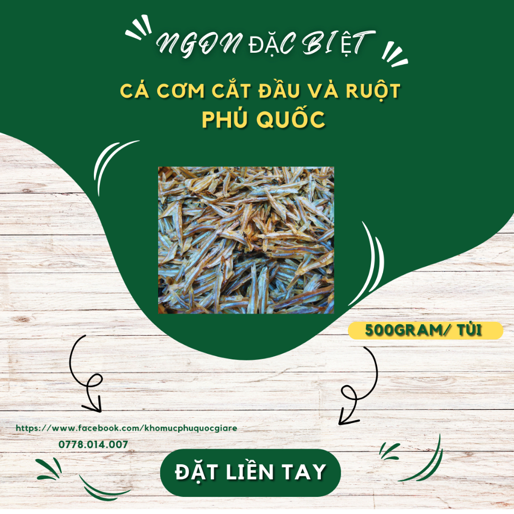 CÁ CƠM KHÔ PHÚ QUỐC ( ĐÃ LÀM SẠCH ĐẦU VÀ RUỘT)