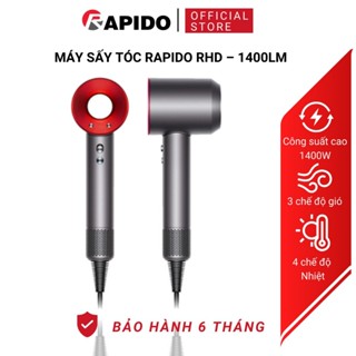  Máy sấy tóc Rapido may sấy tóc không cánh công suất 1700W 4 chế độ nhiệt 3 chế độ gió BH 1 năm 