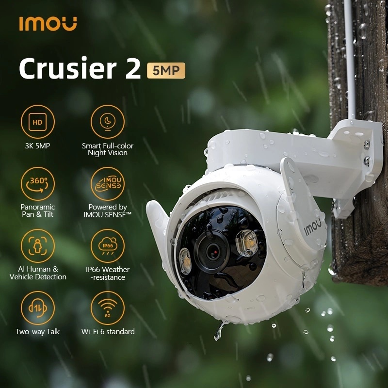 Camera IMOU Wi-Fi ngoài trời Cruiser 2 5MP / 3MP Quay 360 độ đàm thoại 2 chiều - Bảo hành chính hãng