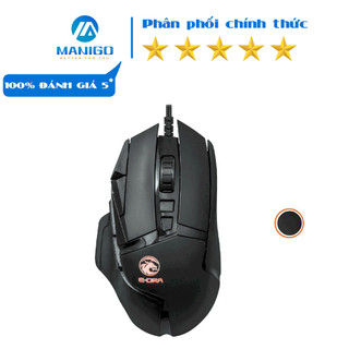 Chuột chơi game có dây EDra EM6502 Pro, cho máy tính, laptop, cảm Biến Quang Học Pixart, có led, chính hãng, có led