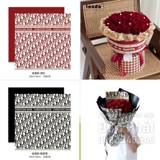 Tập 20 Giấy Gói Hoa DIOR hoạ tiết thương hiệu sang chảnh