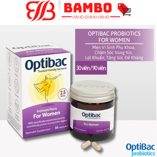 Bác Sĩ Cung Optibac Tím - Men Vi Sinh Phụ Khoa, Chăm Sóc Vùng Kín, Lợi Khuẩn, Tăng Sức Đề Kháng (Hộp 30 viên/90 viên)