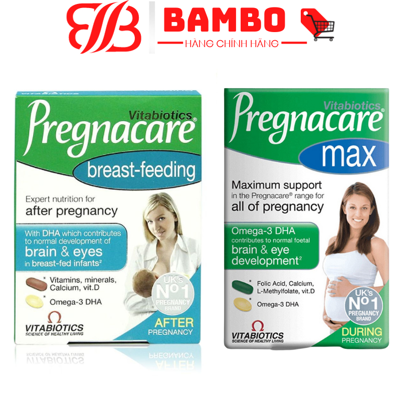 Vitamin Bà Bầu Pregnacare Max 84viên giúp tăng cường sức khỏe cho mẹ và tăng miễn dịch cho bé