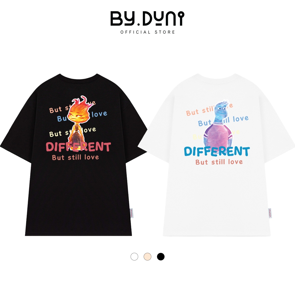 Áo thun cặp đôi BY.DUNI nam nữ form rộng Local Brand unisex, áo cặp quà tặng bạn thân vải cotton STILL LOVE FULL BOX