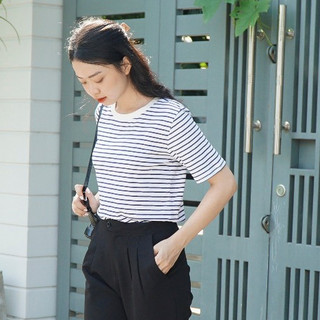 ÁO THUN KẺ SỌC cotton dày mát