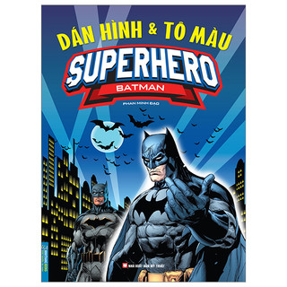 Sách - dán hình và tô màu superhero batman