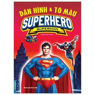 Sách - dán hình và tô màu superhero superman