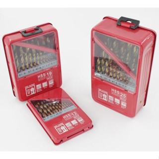 【🔥Free ship🔥】COD Bộ mũi khoan thép 19 mũi, đường kính Ø1-10mm-Bộ 13/19 mũi khoan inox sắt thép từ