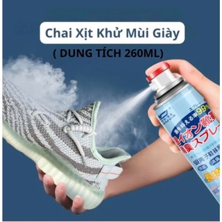 Bình Xịt Khử Mùi Giày Công Nghệ Bạc AG+ Dung Tích 260ml Khử Mùi 24H.