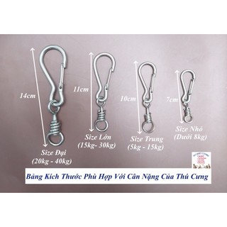 - móc khoá inox đa dụng có chốt xoắn