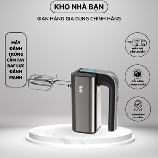 Máy đánh trứng cầm tay RAF 300W có 5 tốc độ có thể điều chỉnh [ LỖI 1 ĐỔI 1 7 NGÀY ĐẦU - BH 1 NĂM ]