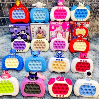 Máy Chơi Game Pop It Điện Tử Pro Giúp Giảm Stress Tặng 3 Viên Pin Nhiều Mẫu Kuromi, Hello Kitty, Spider Man, Lotso