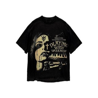 Áo thun in hình unisex nam nữ teeholic cotton cao cấp phong cách retro y2k màu đen trắng THS091223_97
