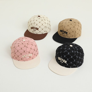 Mũ nón lưỡi trai snapback chữ Boston cho bé trai 3-10 tuổi