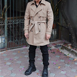 Áo Khoác Mangto Nam Dáng Rộng Phong Cách Hàn Quốc Thời Trang Cá Tính BE