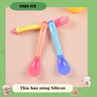Thìa silicon báo nóng , thìa ăn dặm cho bé