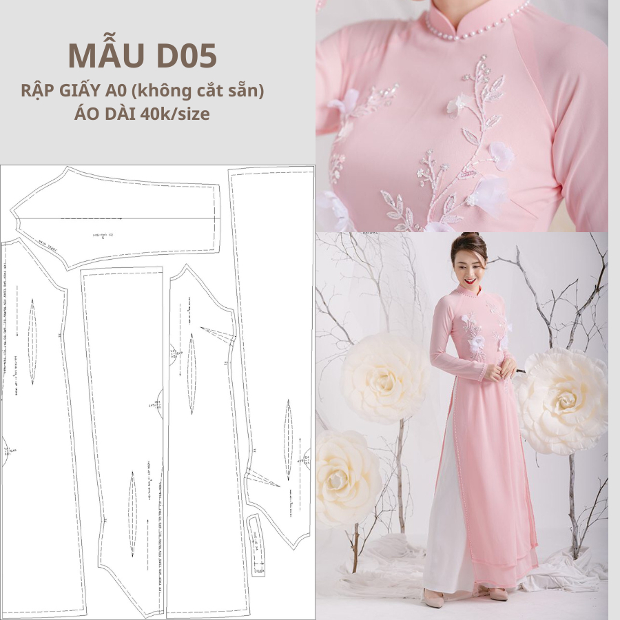 RẬP GIẤY A0 ÁO DÀI D05