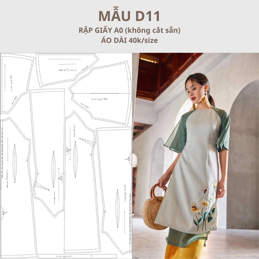 RẬP GIẤY A0 ÁO DÀI CÁCH TÂN D11