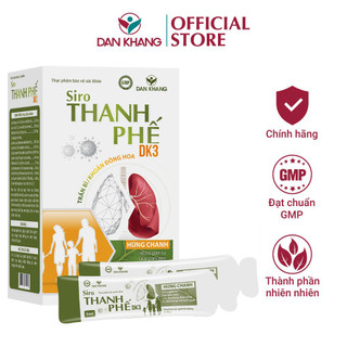Hộp siro thanh phế dk3 hỗ trợ giảm ho tiêu đờm 30 gói x 5ml