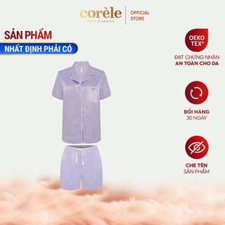Bộ mặc nhà short dáng Pijama cổ điển Corèle V Pháp - HT04A