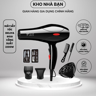 Máy sấy tóc DELIYA Công suất lớn 2200W 2 chiều nóng - mát - DLY 8018 [BẢO HÀNH 1 NĂM - HÀNG CHÍNH HÃNG]
