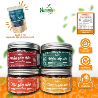Combo hoa quả 4 món sấy dẻo Yummifo Hồng bì - Mơ - Mận ít đường phù hợp ăn kiêng cung cấp dinh dưỡng đầy đủ cơ thể