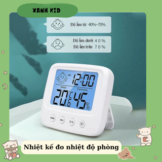 Nhiệt Ẩm Kế Điện Tử 3 Trong 1 Nhiệt Kế Phòng Đo Nhiệt Độ Phòng Ngủ Máy Đo Độ Ẩm, Đồng Hồ Điện Tử Gia Dụng Thông Minh