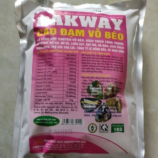 Cao đạm vỗ béo Pakway 1kg cho gia súc, gia cầm tăng khung, nặng cân, xuất bán sớm.
